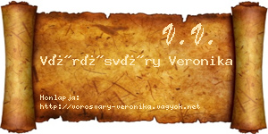 Vörösváry Veronika névjegykártya