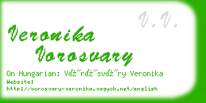 veronika vorosvary business card